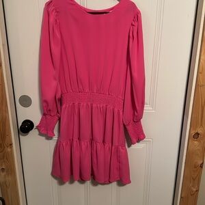 Entro pink fushia midi dress, LARGE